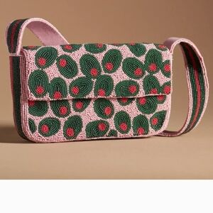 ISO Pink and Green Beaded Women's Bag